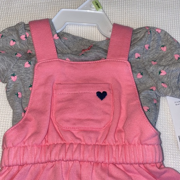 Baby Girl Carter’s 2 pieces Summer set pink and gray size 3 months - Picture 3 of 10
